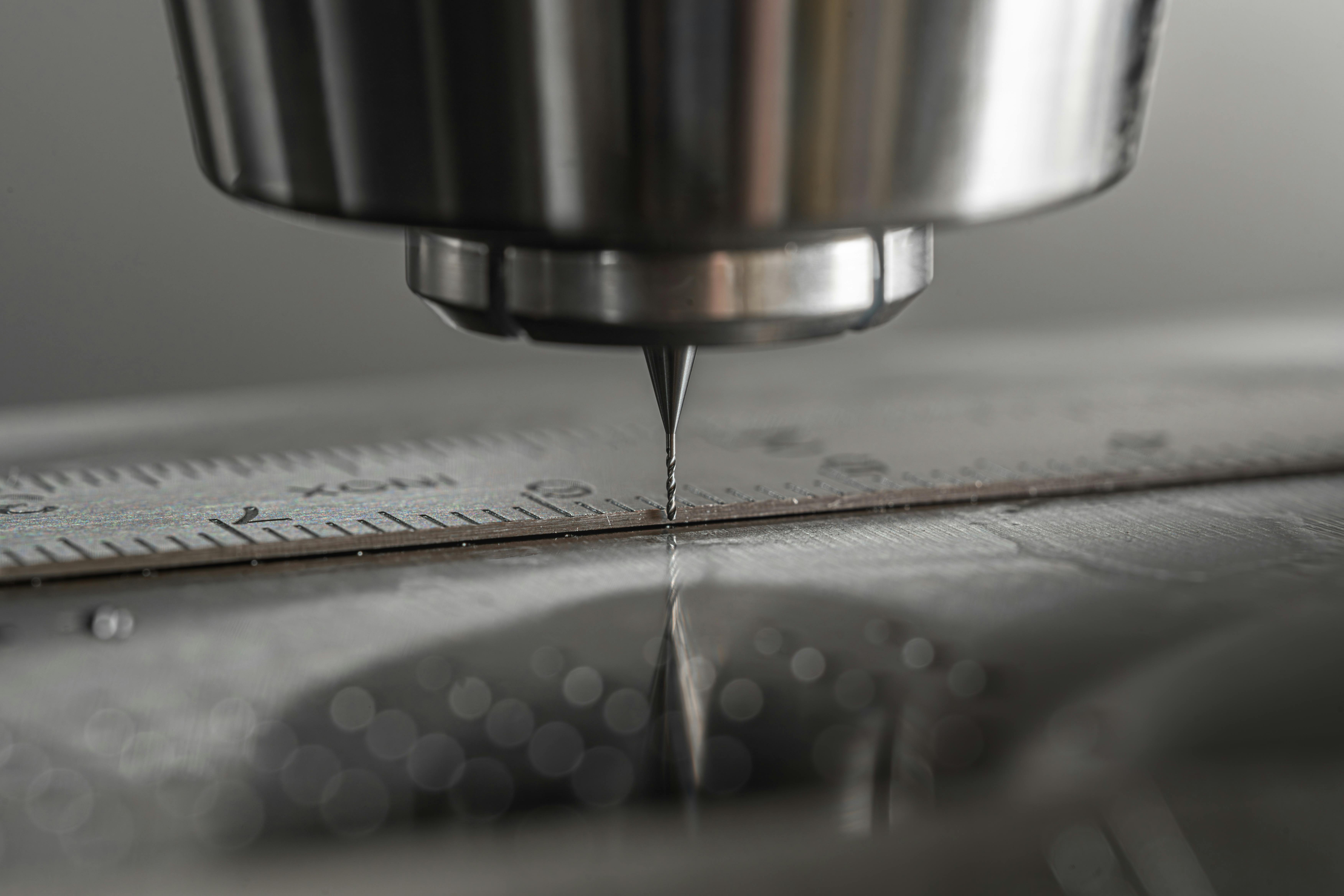 Precision CNC machining close-up